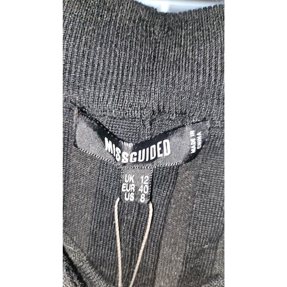 Missguided Black Ribbed Knit Pants - Picture 2 of 3